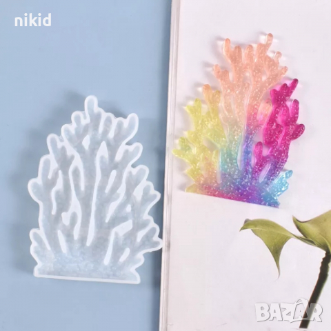 фин Корал Водорасло силиконов молд форма за украса торта с фондан шоколад смола