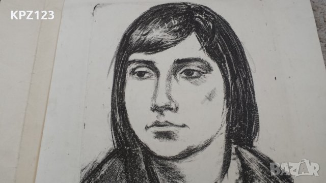 ПОРТРЕТ "СТАЛИ" 1965г. графика / ИВАН БЕЛЧЕВ, снимка 4 - Картини - 29084167