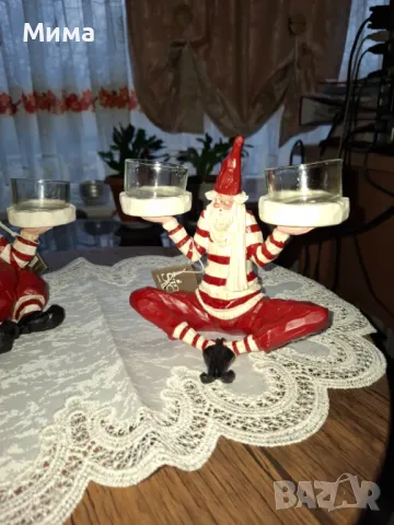 Комплект италянски коледни свещници, снимка 10 - Коледни подаръци - 48070049