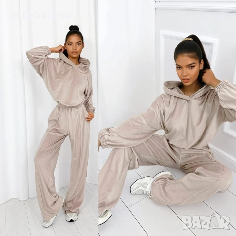 Дамски велурен комплект от две части Cloud, 3цвята , снимка 12 - Комплекти - 52699136