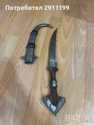 Стара арабска кама / ханджар, снимка 2 - Антикварни и старинни предмети - 54281210