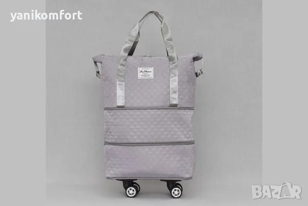 Сак разтегателен за ръчен багаж 40x30x20 с колелца и разширение, снимка 4 - Сакове - 56194795