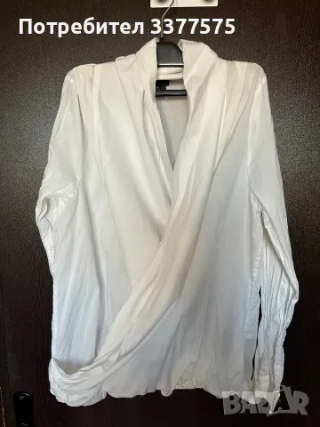 Блуза бяла H&M, снимка 3 - Блузи с дълъг ръкав и пуловери - 48546841