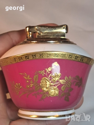 английска настолна порцеланова запалка Minton Colibri, снимка 4 - Запалки - 52437561