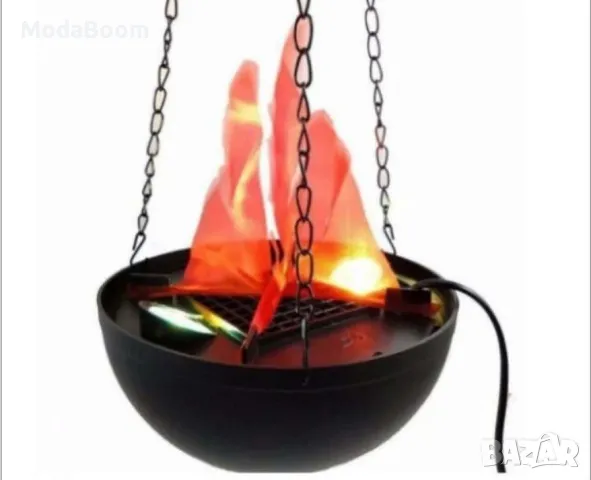 Декоративна окачена електрическа камина с реалистичен LED пламък, снимка 6 - Лед осветление - 48056947