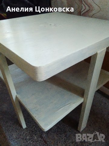 Старинна масивна дървена масичка, снимка 1