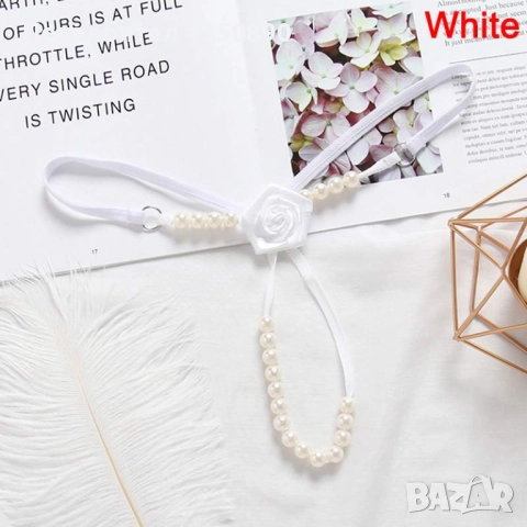 Стимулиращи еротични прашки с роза и перлени топчета - Код:1320, снимка 5 - Бельо - 51988619