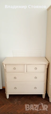 Спален комплект от масивно дърво (бял), снимка 12 - Спални и легла - 50675940