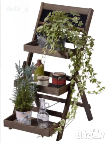 Поставка за цветя, с три нива, снимка 3 - Етажерки - 51036435