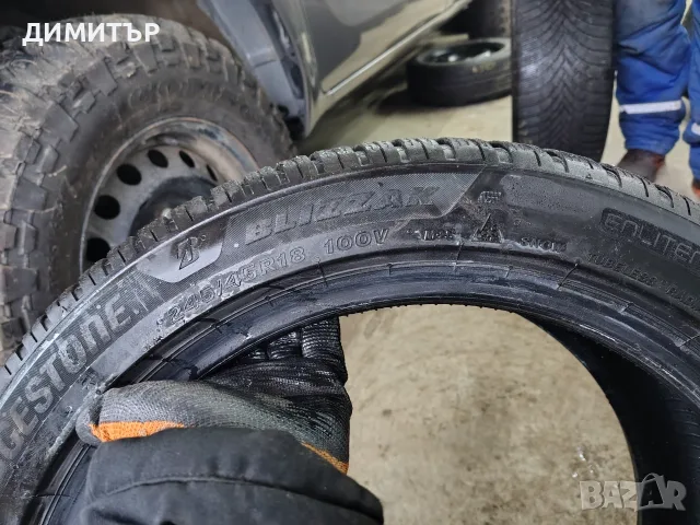 2бр.зимни гуми BRIDGESTONE 245 45 18 DOT25 цена за брой, снимка 5 - Гуми и джанти - 55779855