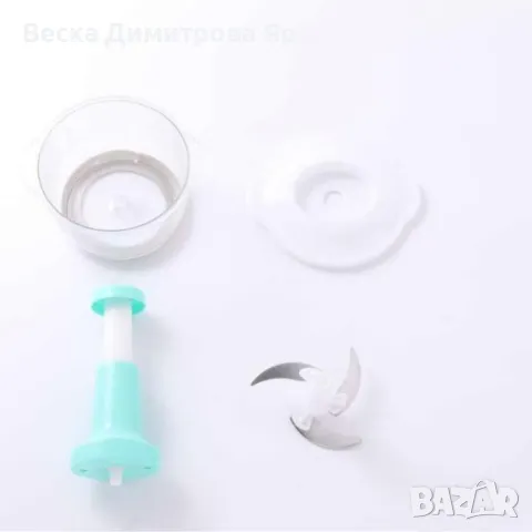 Механичен кухненски чопър - Лесно и бързо рязане без усилие, снимка 5 - Чопъри и пасатори - 49135553