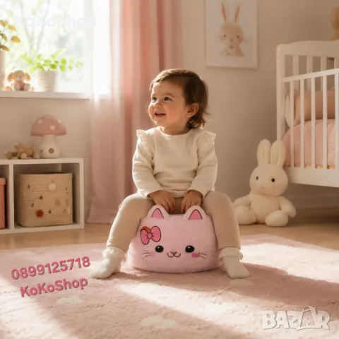 Детски пуф Коте - мек, удобен, снимка 3 - Други - 56149560