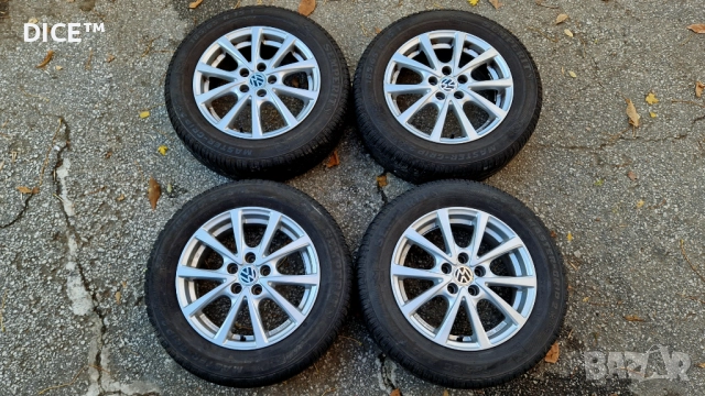 15 5х100 лети джанти Фолксваген Шкода Сеат. 185/65/15 зимни гуми , снимка 3 - Гуми и джанти - 52233777