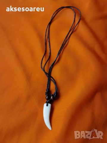 Ново колие каишка медальон с висулка бял зъб от красив материал модни бижута за подарък за Свети Вал, снимка 10 - Колиета, медальони, синджири - 38318222