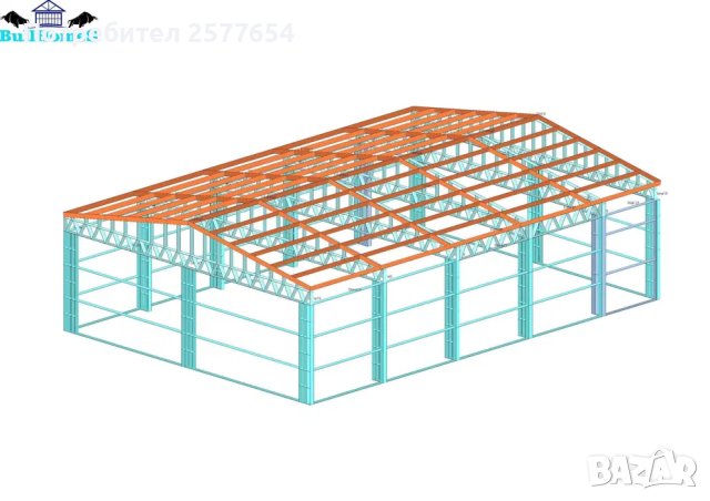 ЛИЗИНГ - Халета, Хале, Магазини, Магазин, Складове 140м2-10м х 14м х 3, снимка 2 - Строителни материали - 44146315