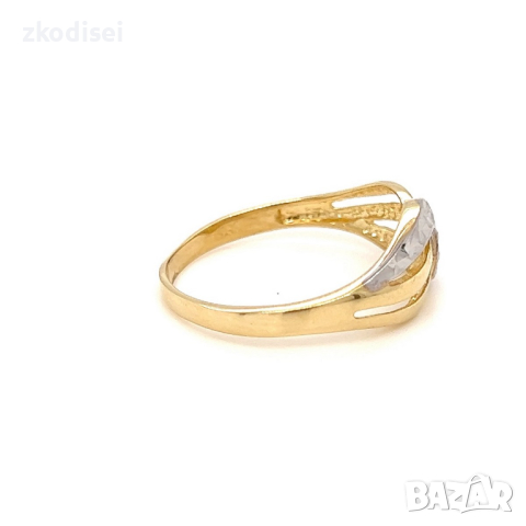 Златен дамски пръстен 2,55гр. размер:65 14кр. проба:585 модел:21998-5, снимка 3 - Пръстени - 44764768