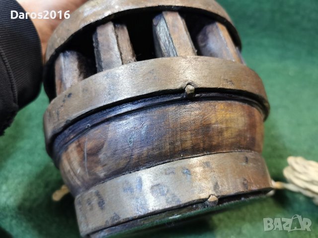 Стара нощна лампа, дърво и желязо , снимка 11 - Антикварни и старинни предмети - 39301956