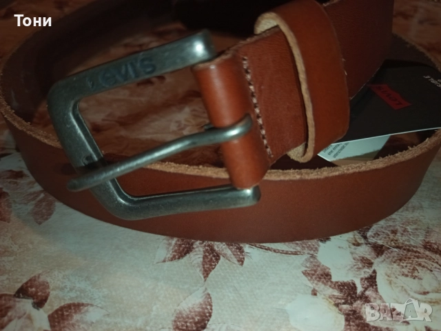 LEVI'S Оригинал Нов Мъжки Колан Изцяло от Естествена Кожа с Етикет 120см., снимка 9 - Колани - 52777338