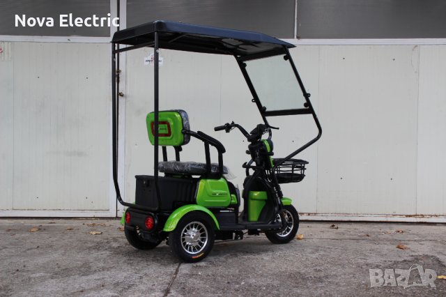 Електрическа Tриместна Tриколка С Таван X1 1500W Green Nova Electric, снимка 2 - Мотоциклети и мототехника - 39251214