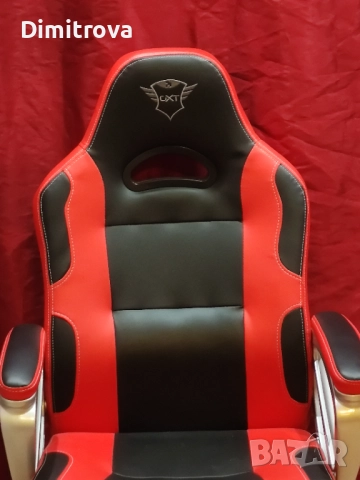Гейминг стол Ryon Trust GXT - 705, черен/червен, снимка 4 - Столове - 52496792