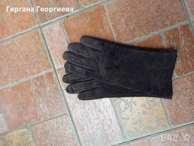 Дамски ръкавици естествен велур, снимка 9 - Шапки - 23746865