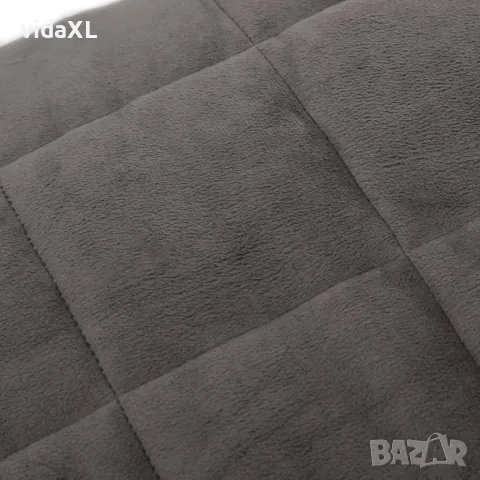 vidaXL Утежнено одеяло сиво 220x240 см 15 кг плат, снимка 4 - Олекотени завивки и одеяла - 56146663