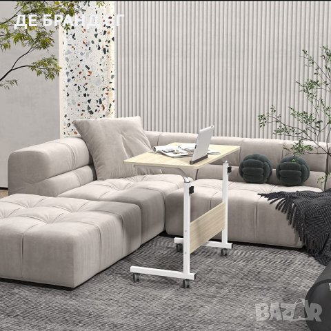 Бюро за лаптоп с регулируема височина / Помощна масичка на колелца 05-3-80MP, снимка 4 - Бюра - 35475221