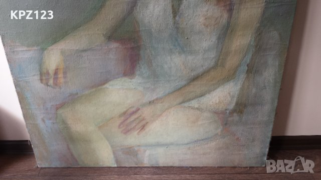 КАРТИНА ПОРТРЕТ НА ЖЕНА 40-те год МАСЛЕНИ БОИ /ТЕНЬО ЖЕЛЕВ, снимка 4 - Картини - 29081265