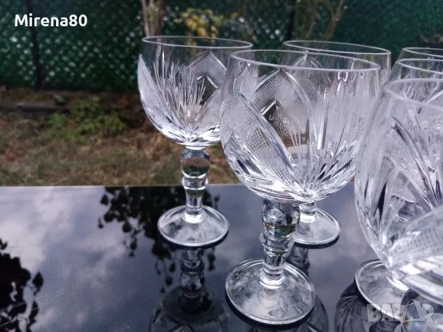 * РАМОНА * - кристален сервиз за вино , снимка 2 - Сервизи - 56454092