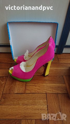 Дамски колоритни елегантни летни обувки, снимка 2 - Дамски елегантни обувки - 29693104