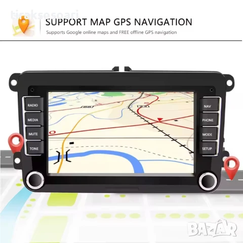 7 Инч Android Мултимедия с CarPlay за VW Golf 5 6 Polo Passat Touran, снимка 6 - Аксесоари и консумативи - 50984828