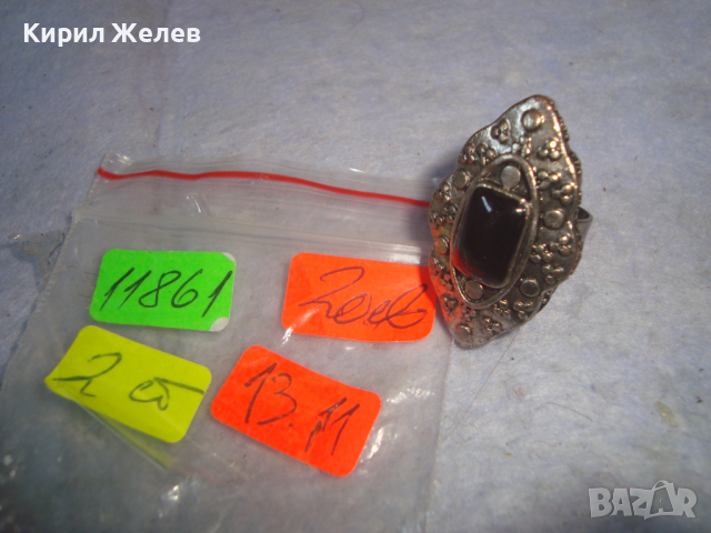 СТАР ПОСРЕБРЕН АРТ НУВО СТИЛ ОРНАМЕНТИРАН РЕГУЛИРУЕМ ПРЪСТЕН 11861, снимка 5 - Пръстени - 36377442