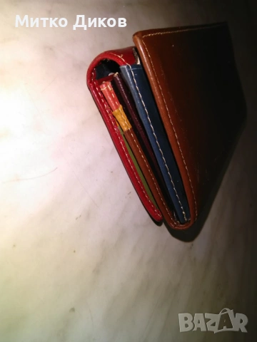 Бет кат кожено портмоне като ново 185х95мм, снимка 3 - Портфейли, портмонета - 53056842