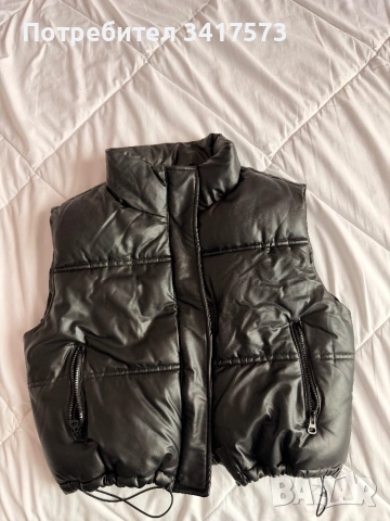 Дамски кожен елек