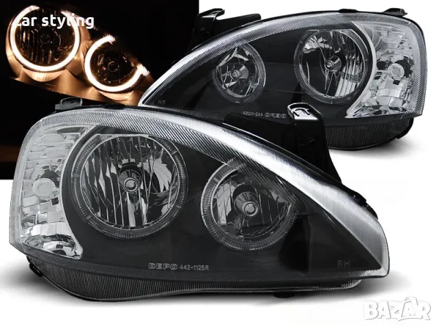 Фарове за Опел Корса Ц с ангелски очи (Opеl Corsa C Angel eyes))