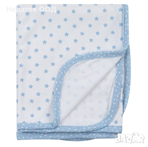 Одеяло за кошара Ciel Stars, Памук, Екрю/ син, 90x80 см, снимка 1 - Спално бельо и завивки - 40729573