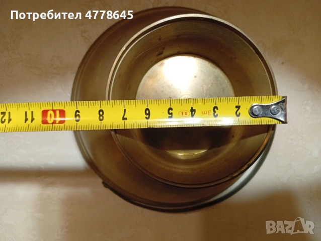 месинг свещник, купа и закачалка., снимка 5 - Антикварни и старинни предмети - 54239186