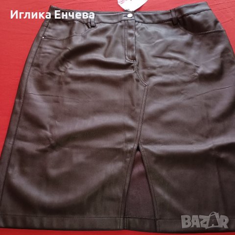 Поли от изкуствена кожа на Mango , снимка 8 - Поли - 38191213