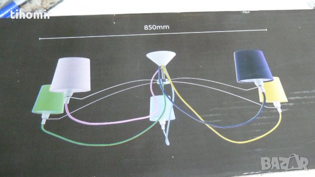 Абажур Немски пет крушки, снимка 12 - Лампиони - 31273619