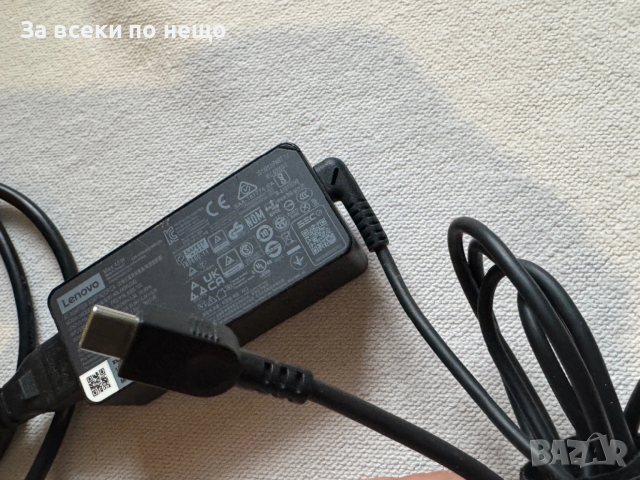 Оригинално Зарядно за лаптоп Lenovo 45W, USB-C , Type C, снимка 6 - Кабели и адаптери - 53197202