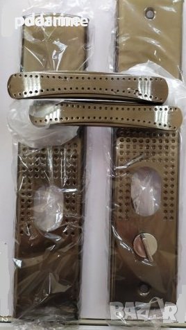 Дръжки за китайска входна врата, с бронировка, реверсивни - модел 1, снимка 2 - Входни врати - 36821351