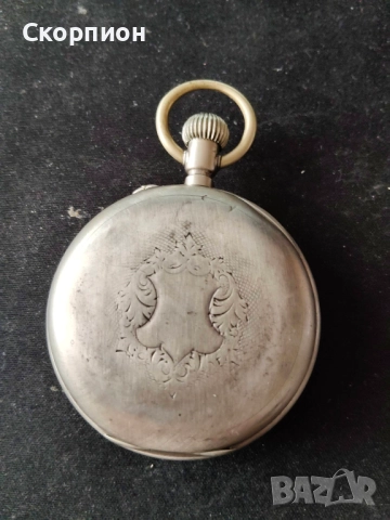 Швейцарски СРЕБЪРЕН джобен часовник 1925г. - ПРОМОЦИЯ, снимка 3 - Джобни - 50823822