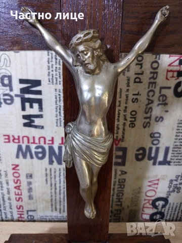 Старо разпятие/Кръст, снимка 2 - Антикварни и старинни предмети - 54191633