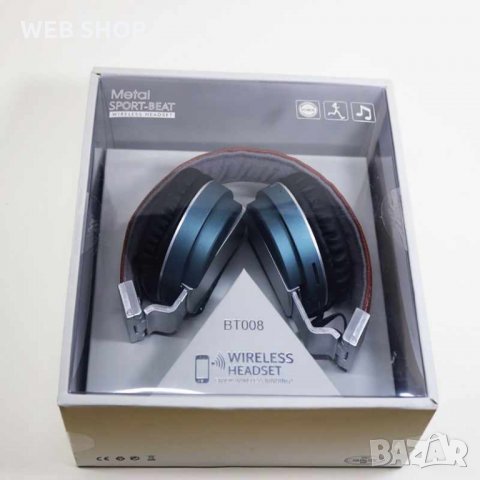 Слушалки Metal Sport Beat BТ008 с Bluetooth, гъвкав дизайн и вградено дистанционно, снимка 1