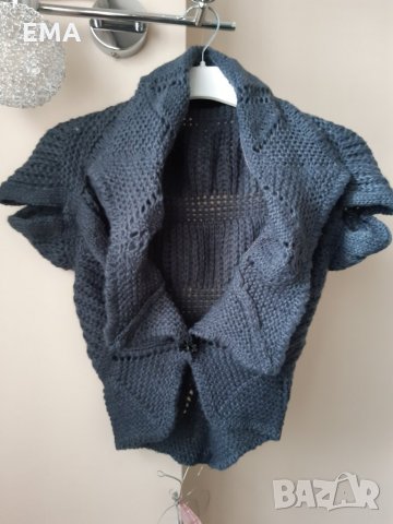 Ефектен дебел топ-жилетка плетиво КЪС модел /с къс ръкав/ с доп.отстъпка ДЕКЕМВРИ