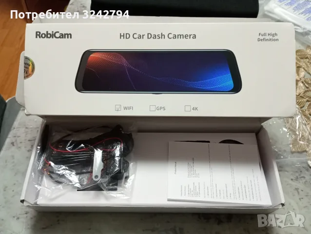 Видеорегистратор Wifi 2 камери RobiCam HD Car Dash Camera, снимка 4 - Аксесоари и консумативи - 56508776