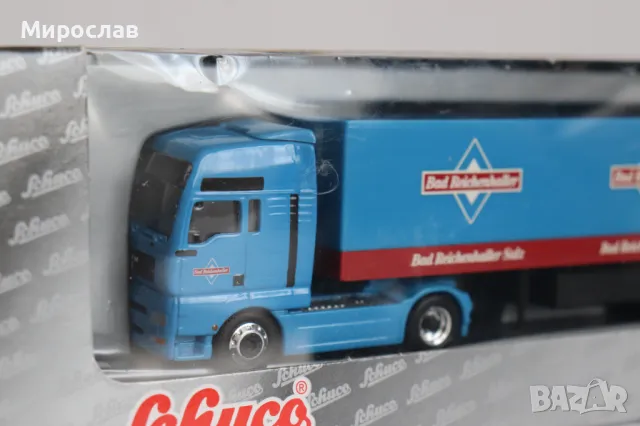 SCHUCO H0 1/87 MAN TGA  КАМИОН МОДЕЛ ТИР ИГРАЧКА, снимка 5 - Колекции - 49209629