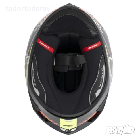 Мото Каска SCORPION EXO-R1 EVO II AIR Aron Canet Moto 2 ,М 57-58 см., снимка 4 - Аксесоари и консумативи - 52496661