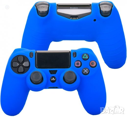 PS4 Силиконов бъмпер за DUALSHOCK®4 контролер в син цвят, снимка 2 - PlayStation конзоли - 30888271