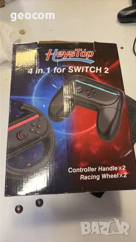 HeysTop 4 in 1 Ergonomic Controller Handle & Racing Wheel for Switch 2, снимка 6 - Джойстици и геймпадове - 55847367